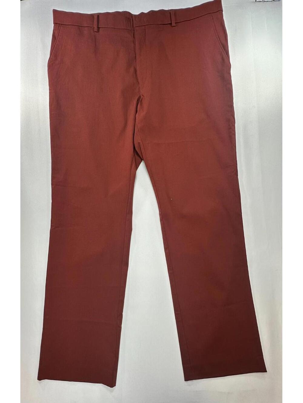 Tommy Hilfiger Flat Front Straight Leg Chinos Red Mens 42/30